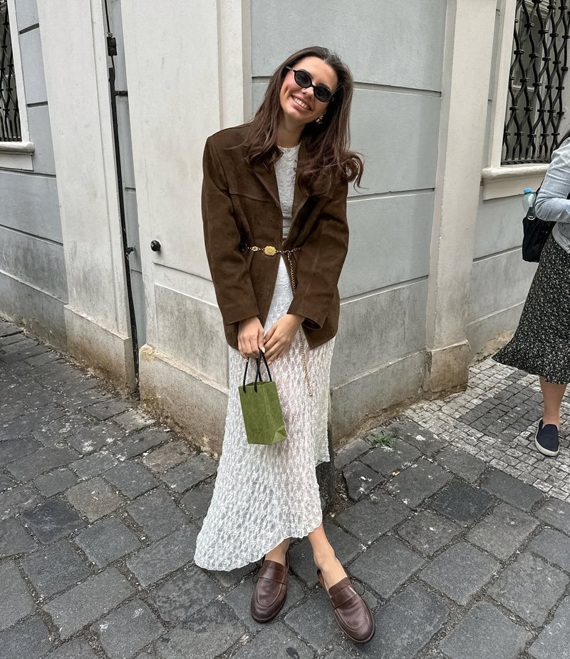 Romy – Suèdelook Blazer met Reverskraag