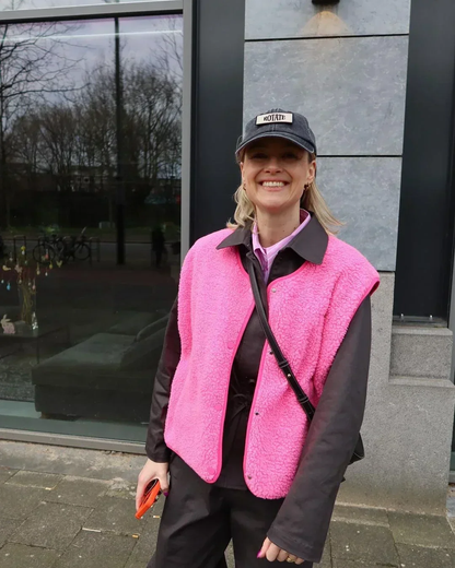 Fleece Bodywarmer – Mouwloos Vest met Drukknoopsluiting