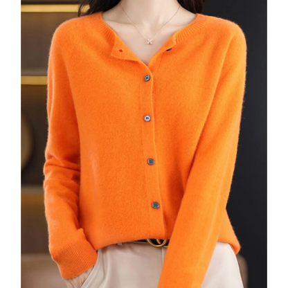 Gebreide Cardigan met Knopen – Zachte Trui met V-Hals