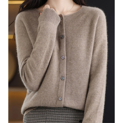 Gebreide Cardigan met Knopen – Zachte Trui met V-Hals