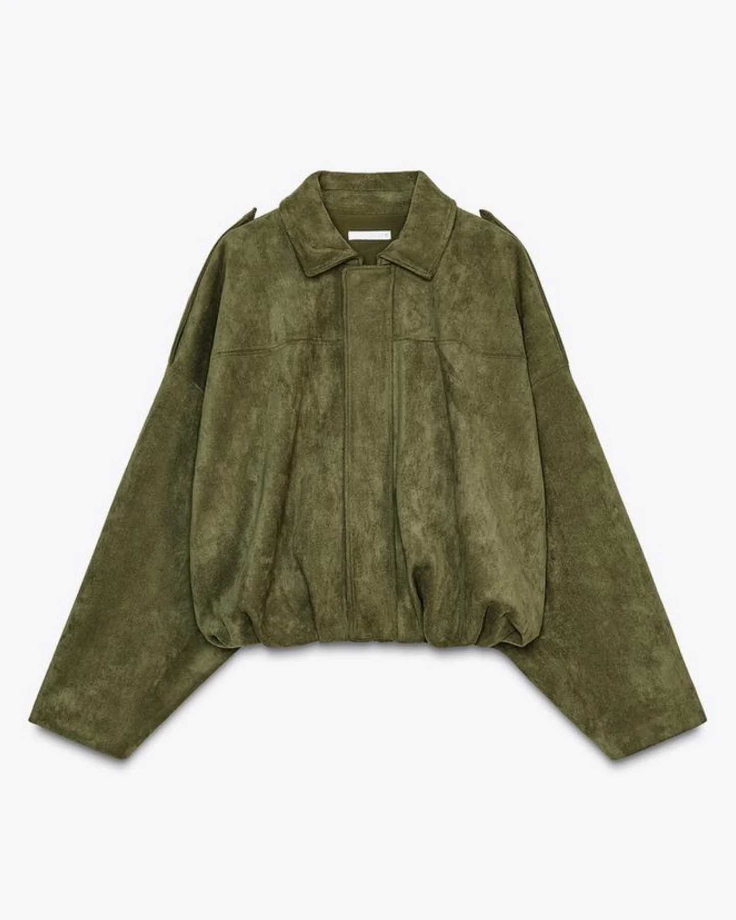 Dames Oversized Bomberjack – Losvallend Suède Look Jasje met Kraag